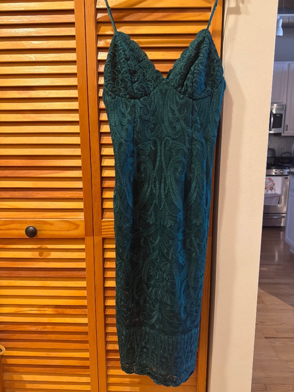 Green cocktail dress